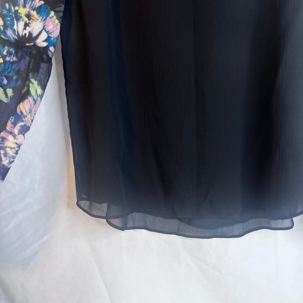 Apt 9 Floral Sheer Sleeve Color Block Boho Cottag… - image 4